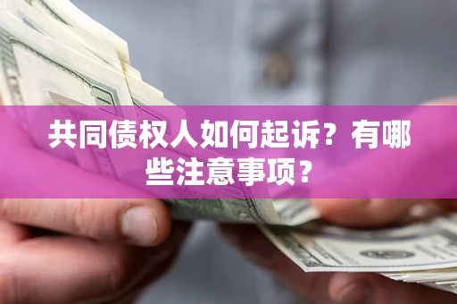 北京共同债权人如何起诉？有哪些注意事项？